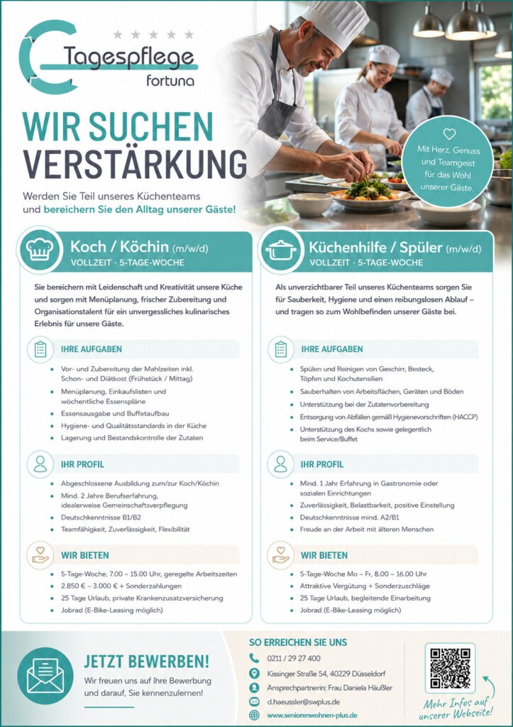 Küchenteam Aushang