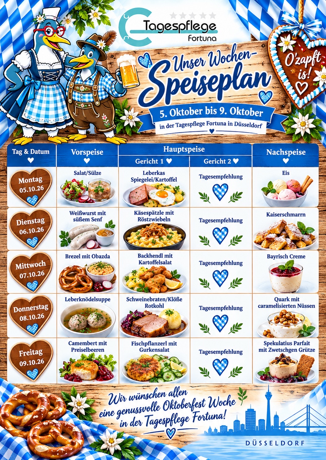Oktoberfest Speiseplan Oktoberfest Fortuna